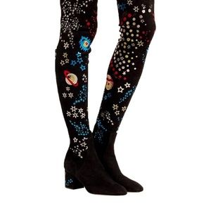 VALENTINO New  *Astro Couture* Stretch Suede Over-the-Knee 38.5